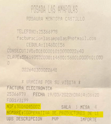 FACTURA 
FECHA 
NIF : 
PESCRiPC10N 
SAL4 