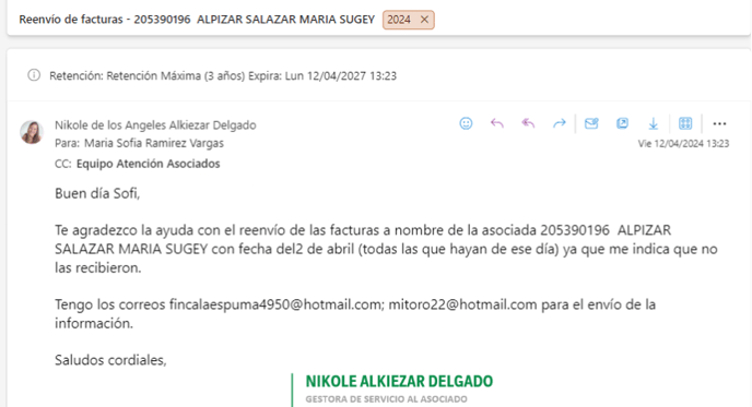 Interfaz de usuario gráfica, Texto, Aplicación, Correo electrónico
Descripción generada automáticamente